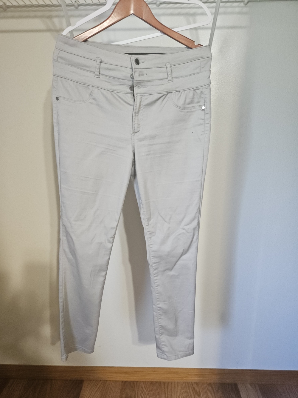 refuge Light Gray High-Rise Skinny Pants